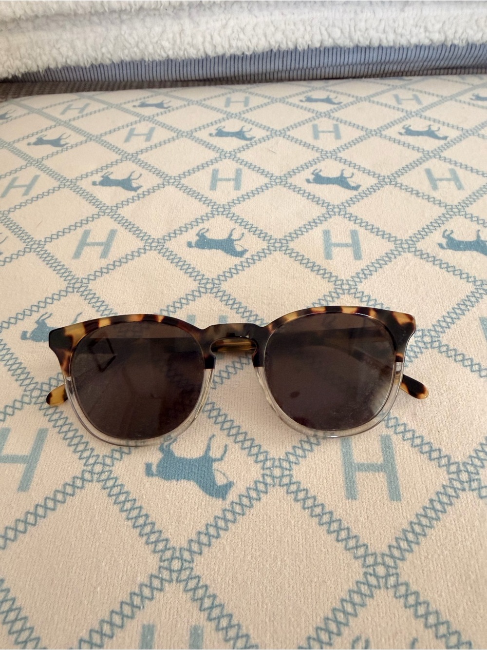 Illesteva Tortoiseshell Sunglasses with Dark Gray Lenses